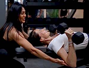 Michelle training with Sandra