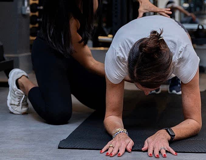 Michelle training with Sandra